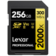  Lexar 2000x SDXC 256GB; 300/260MB/S