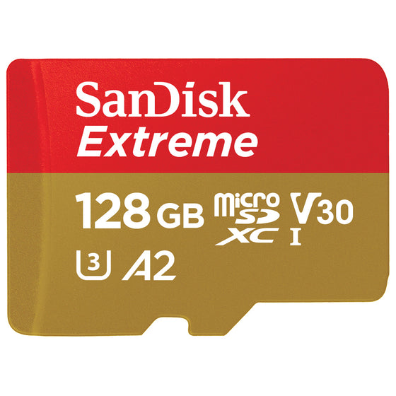 SanDisk Extreme 128GB micro SDXC 190MB/s +SD Adapter