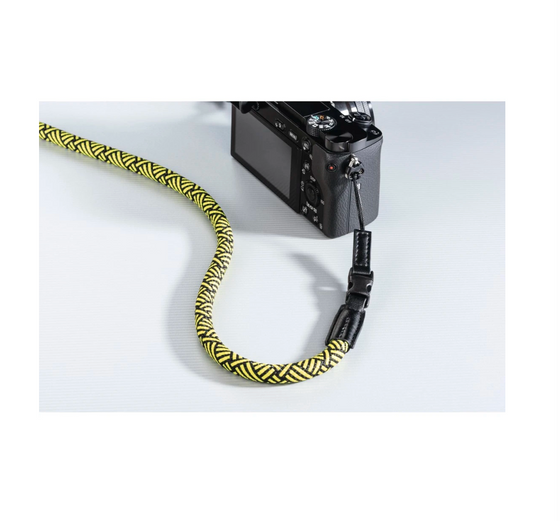 Hama Kameragurt Braid 120 Schwarz / Gelb