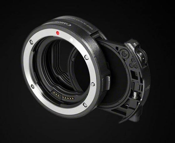 Canon EF-EOS R Adapter mit Graufilter Einsteckfilter (V-ND) - Foto Franz GmbH