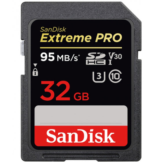 SanDisk Extreme Pro Class 10 U3 SDXC 32GB Speicherkarte (UHS-I, bis zu 95MB/s lesen)