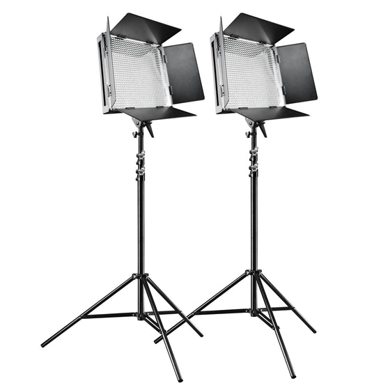 Walimex pro On Location Lightning Set Pro 1000 - 2x LED + 2x Lampenstativ