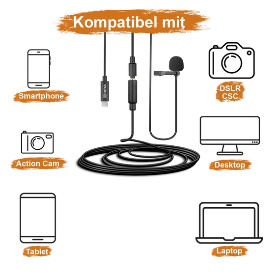 Walimex Pro Boya M3 Ansteckmikrofon Typ USB-C