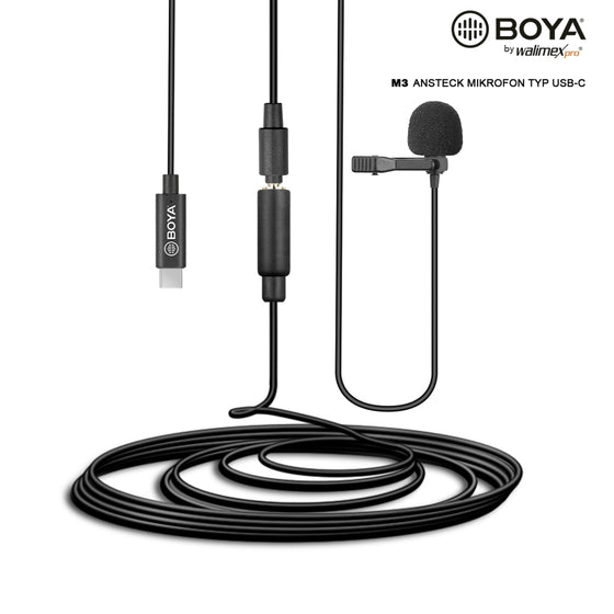Walimex Pro Boya M3 Ansteckmikrofon Typ USB-C